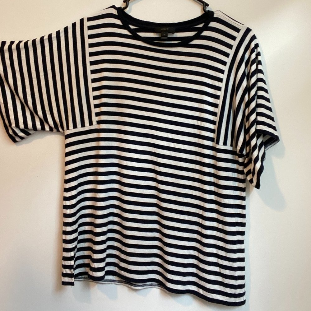 J. Crew Color Block Striped Short Sleeve